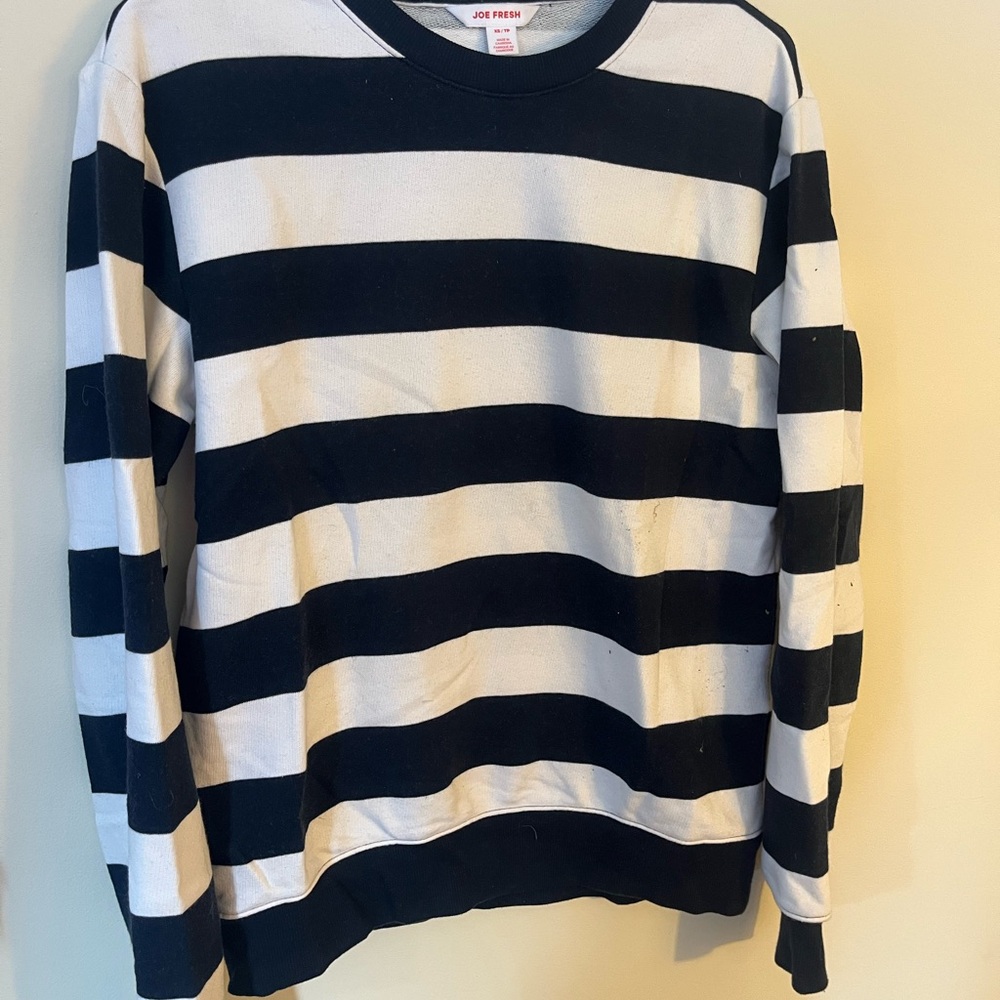 Joe Fresh Navy and White Striped Men's Sweater